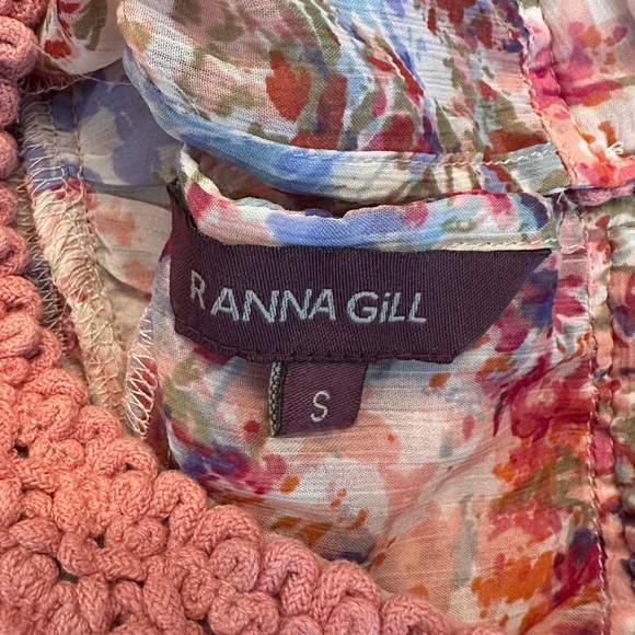 Anthropologie Ranna Gill Pink Floral Belle Blouse Size Small - Picture 13 of 14
